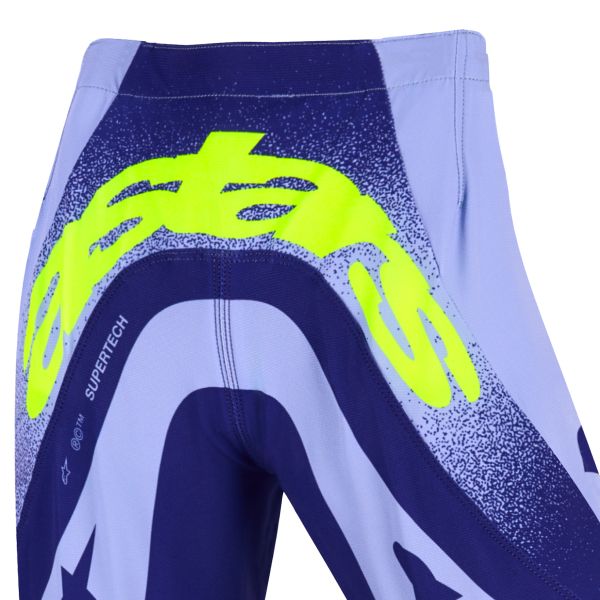 Alpinestars Youth Supertech Scenz Pants Purple Yellow Fluo