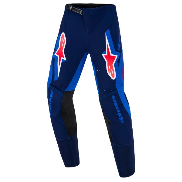 Pantaln motocross Alpinestars Youth Supertech Vista Pants Dark Navy Hot Coral Cobalt