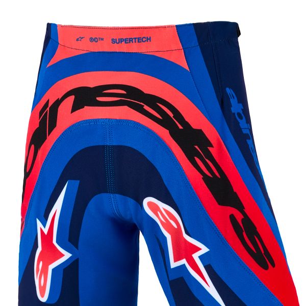 Alpinestars Youth Supertech Vista Pants Dark Navy Hot Coral Cobalt