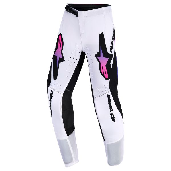 Pantaln motocross Alpinestars Youth Supertech Vista Pants White Purple Black