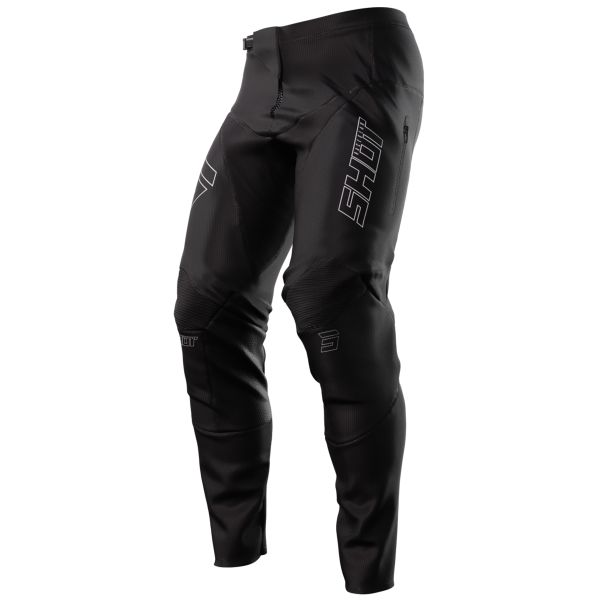 Pantaln motocross SHOT Pantaln negro con cremallera Contact 2.0