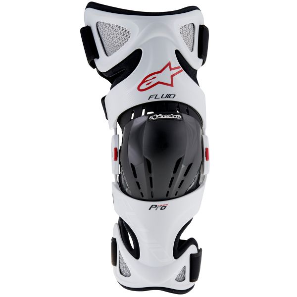 Rodilleras Motocross Alpinestars Fluid Pro Set White Red
