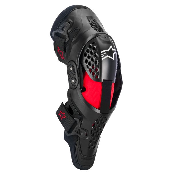 Rodilleras Motocross Alpinestars Sx-1 Plasma Knee Protector Black Red Cool Gray