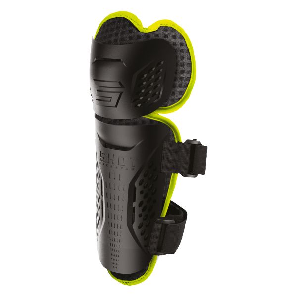Rodilleras Motocross SHOT Optimal Knee 2.0 Black Neon Yellow