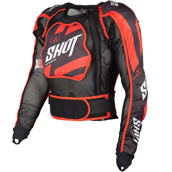 Peto motocross SHOT Airlight Memory Black Red Ni�o