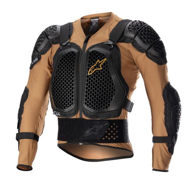 Chaleco motocross Alpinestars Bionic Action V2 Arena Negro Mandarina