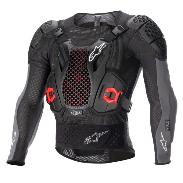 Chaleco motocross Alpinestars Bionic Plus V2 Negro Antracita Rojo Chaleco motocross Alpinestars Bionic Plus V2 Negro Antracita Rojo