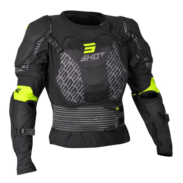 Chaleco motocross SHOT Optimal Neon Yellow Black Jacket