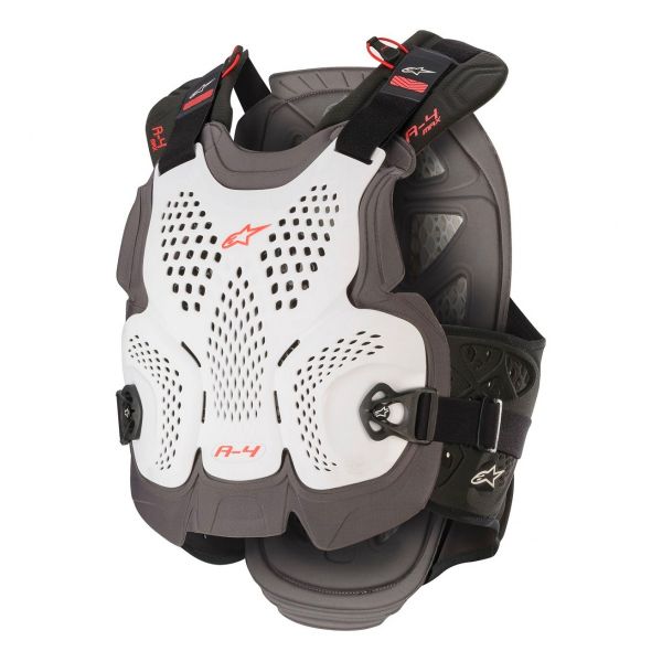 Peto motocross Alpinestars A-4 Max Chest Protector White Anthracite Red