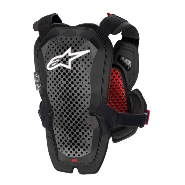 Alpinestars Protector pectoral A-1 Antracita Negro Rojo