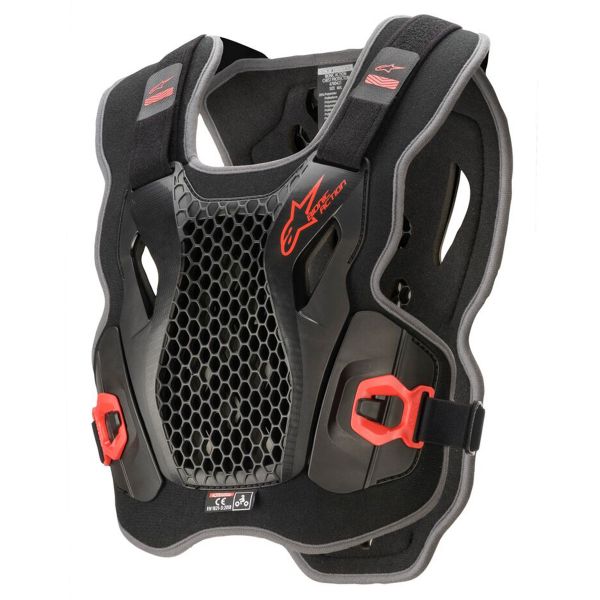Peto motocross Alpinestars Protector pectoral Bionic Action Negro Rojo Peto motocross Alpinestars Protector pectoral Bionic Action Negro Rojo