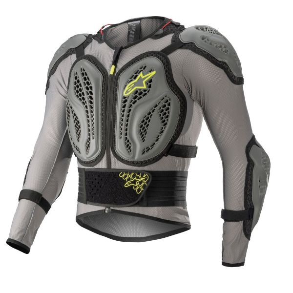 Peto motocross Alpinestars Bionic Action Dark Grey Ash Yellow Fluo