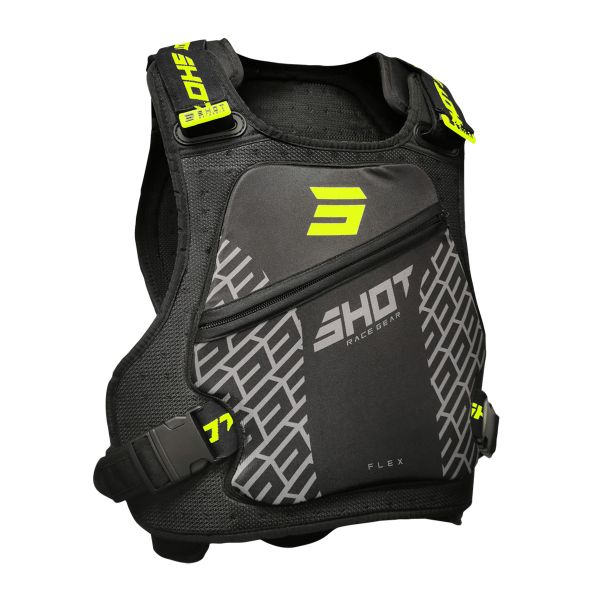 Peto motocross SHOT Flex Body Armor Black Neon Yellow Ni�o