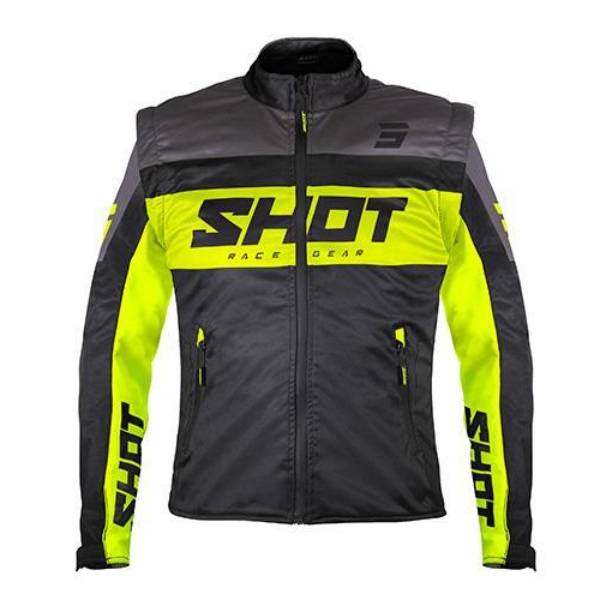 Chaqueta Motocross SHOT Softshell Lite 3.0 Black Neon Yellow