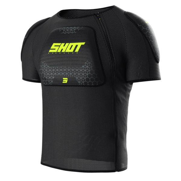 Chaqueta Motocross SHOT Camiseta Kid Airlight Kid Negro Amarillo Nen