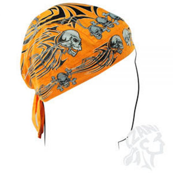 Bandanas Zanheadgear Flydanna Orange Tribal Skull Bandanas Zanheadgear Flydanna Orange Tribal Skull