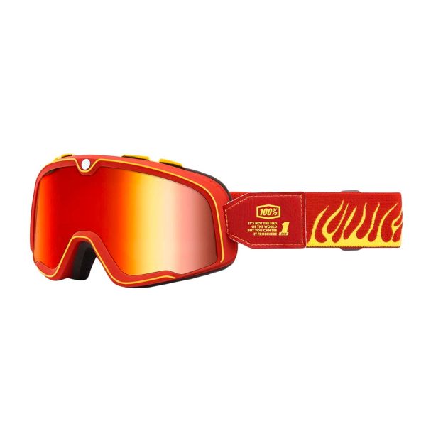 Máscara Moto 100% Barstow Death Spray Iridium Red Máscara Moto 100% Barstow Death Spray Iridium Red