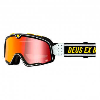 Máscara Moto 100% Barstow Deus - Pantalla Iridium Roja Máscara Moto 100% Barstow Deus - Pantalla Iridium Roja