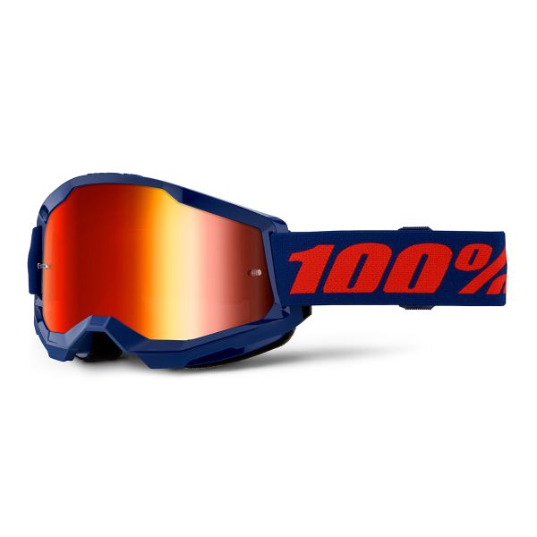 Gafas motocross 100% Strata 2 Navy - Iridium Red Gafas motocross 100% Strata 2 Navy - Iridium Red