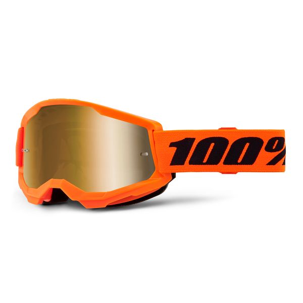 Gafas motocross 100% Strata 2 Orange Neon - Iridium Gold Gafas motocross 100% Strata 2 Orange Neon - Iridium Gold