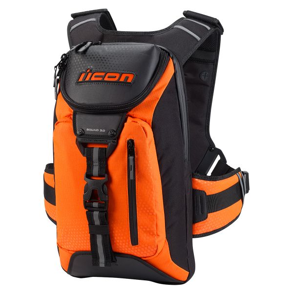 Mochila Moto ICON Squad 3 Mil-Spec Naranja