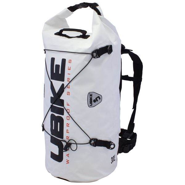Mochila Moto UBIKE Cylinder Bag 30 L Blanco Negro Mochila Moto UBIKE Cylinder Bag 30 L Blanco Negro