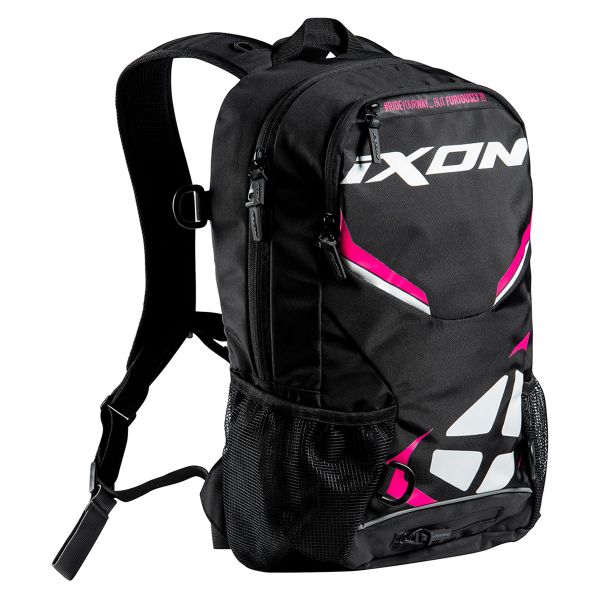 Mochila moto Ixon R-Tension 23 Black White Fuchsia en Stock