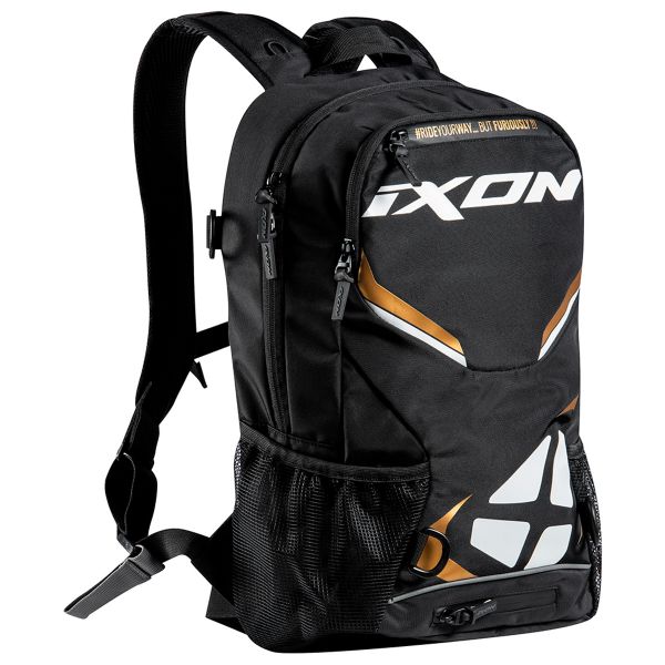 Mochila Moto Ixon R-Tension 23 Black White Gold Mochila Moto Ixon R-Tension 23 Black White Gold