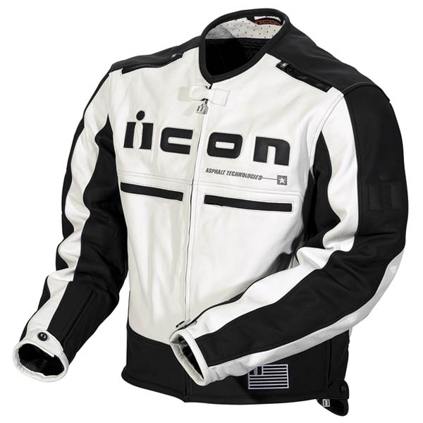 Cazadora moto ICON Motorhead Jacket White