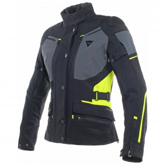 Cazadora moto Dainese Carve Master 2 Lady Gore-Tex Black Ebony Fluo Yellow