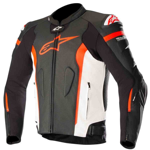 Cazadora moto Alpinestars Missile Black Red Fluo White