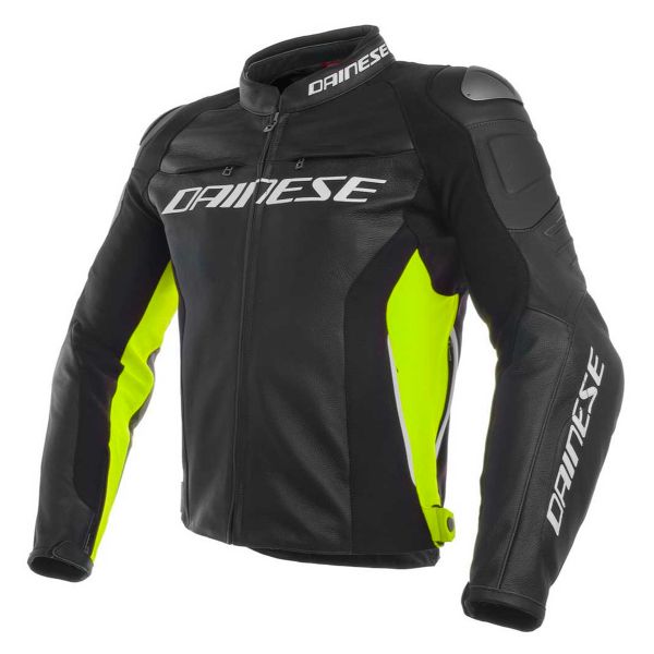 Cazadora moto Dainese Racing 3 Black Yellow Fluo