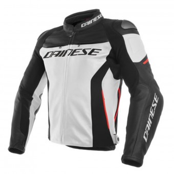 Cazadora moto Dainese Racing 3 White Black Red