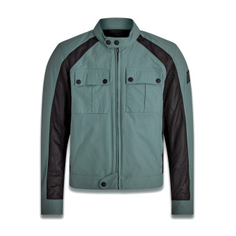 Cazadora moto Belstaff Temple Dark Steel Green