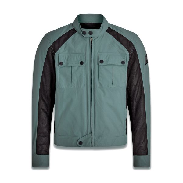 Cazadora moto Belstaff Temple Dark Steel Green Cazadora moto Belstaff Temple Dark Steel Green