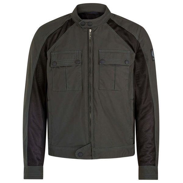 Cazadora moto Belstaff Temple Tec Nylon Military Green Cazadora moto Belstaff Temple Tec Nylon Military Green
