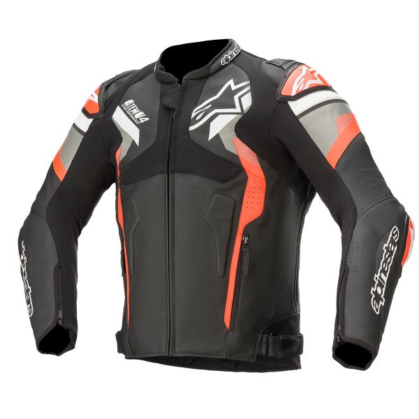 Cazadora moto Alpinestars Atem V4 Black Mid Gray Red Fluo