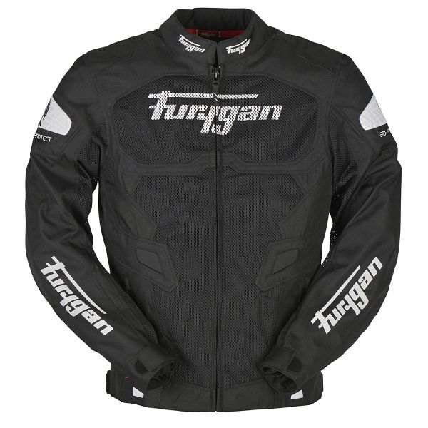 Cazadora moto Furygan Atom Vented Black White