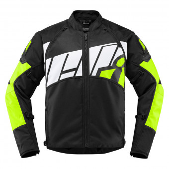 Cazadora moto ICON Automag2 Hi-Viz Yellow Black