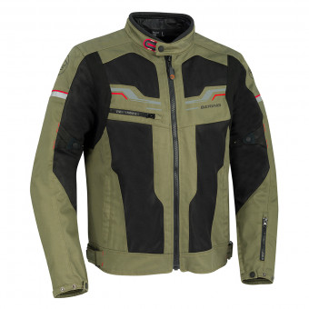 Cazadora moto Bering Bamako Black Khaki