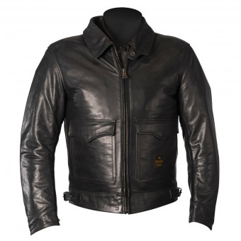 Cazadora moto Helstons Bill Leather Black