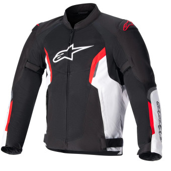 Cazadora moto Alpinestars Ast Air V2 Black White Bright Red