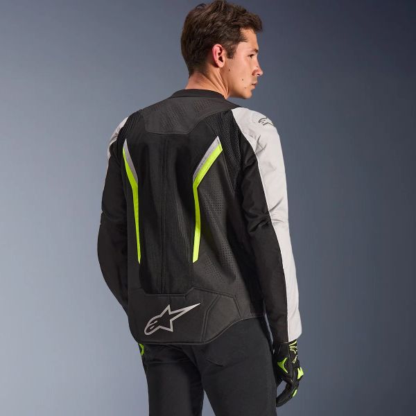 Alpinestars Ast V3 Air Black Silver Yellow Fluo