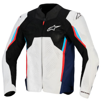 Cazadora moto Alpinestars Ast V3 Air Silver Deep Blue Bright Red