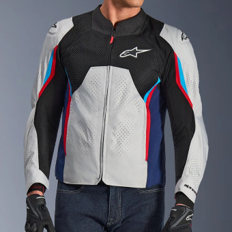 Alpinestars Ast V3 Air Silver Deep Blue Bright Red