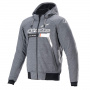 Cazadora moto Alpinestars Sudadera con capucha Chrome Ignition Melange Gris oscuro Blanco