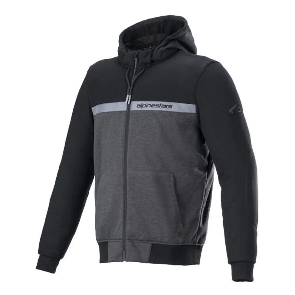Cazadora moto Alpinestars Chrome Street Hoodie Black Melange Black