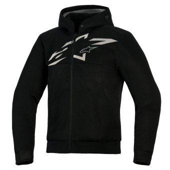 Cazadora moto Alpinestars Chrome Superairflow Hoodie Black Dark Gray White