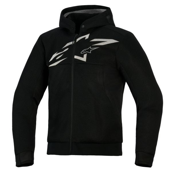Cazadora moto Alpinestars Chrome Superairflow Hoodie Black Dark Gray White