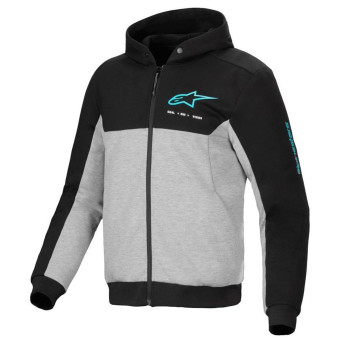 Cazadora moto Alpinestars Cromo V2 Sport Negro Gris Brezo Turquesa